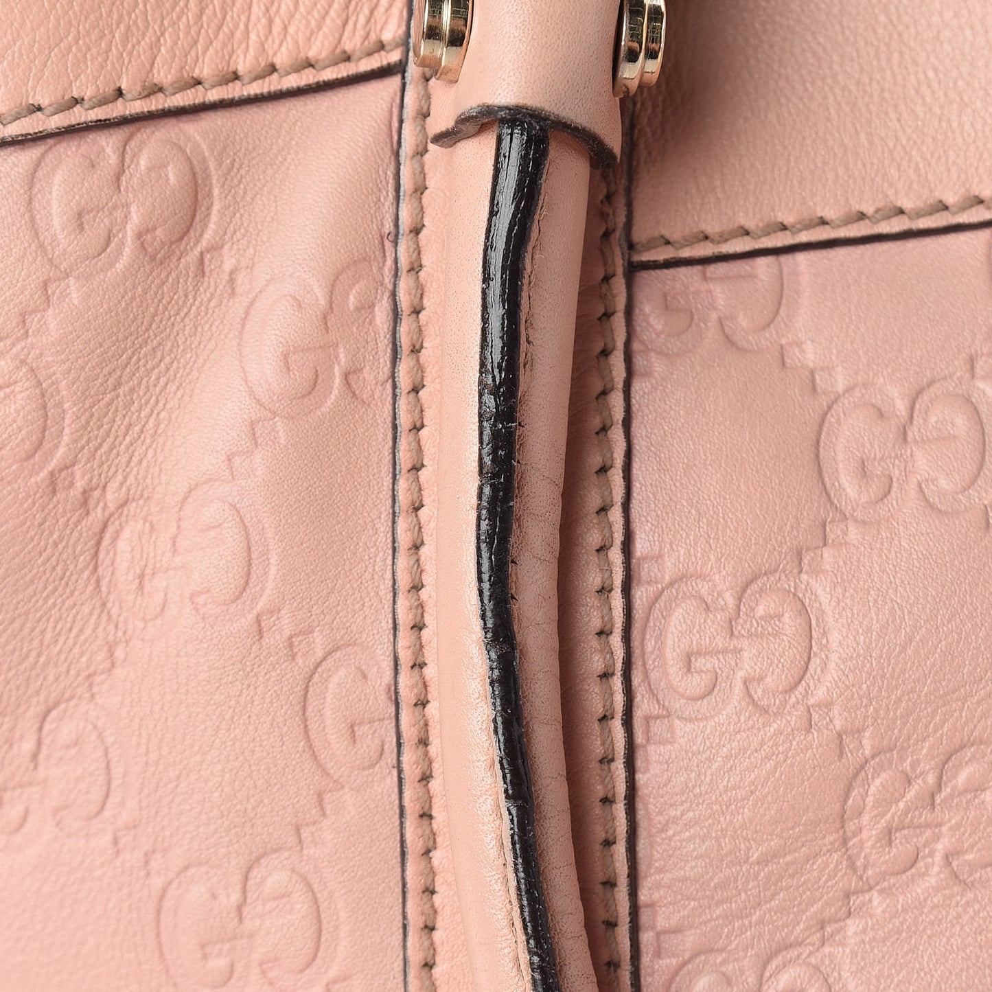 Guccissima Small Gold D Ring Tote Pink