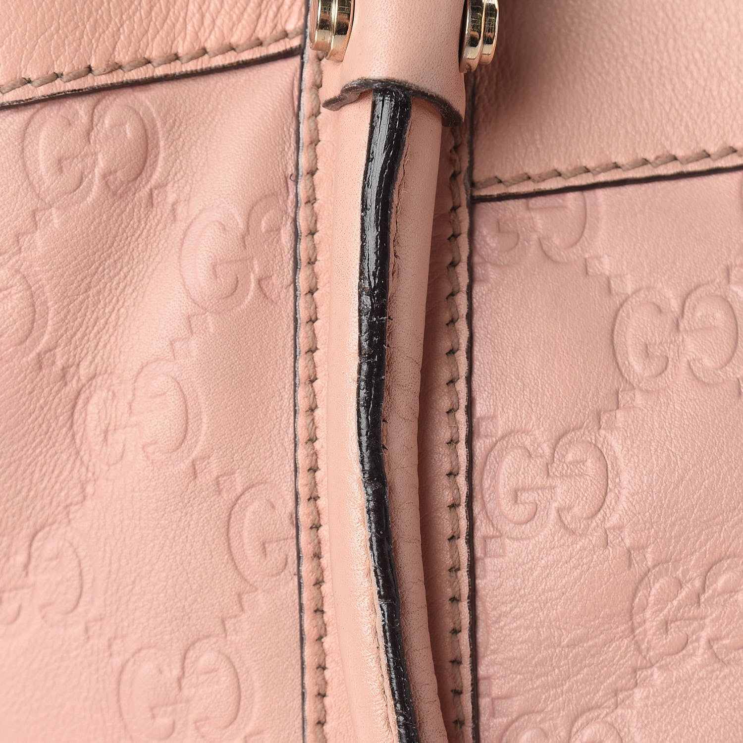 Gucci Guccissima Small Gold D Ring Tote Pink 15 of 17
