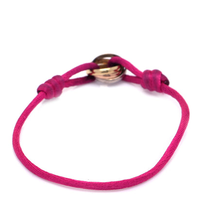 Cartier 18K Pink Yellow White Gold Trinity Adjustable Cord Bracelet Pink 6 of 12