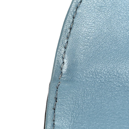 Gucci Calfskin Lizard Embossed Medium New Bamboo Top Handle Bag Blue 11 of 11