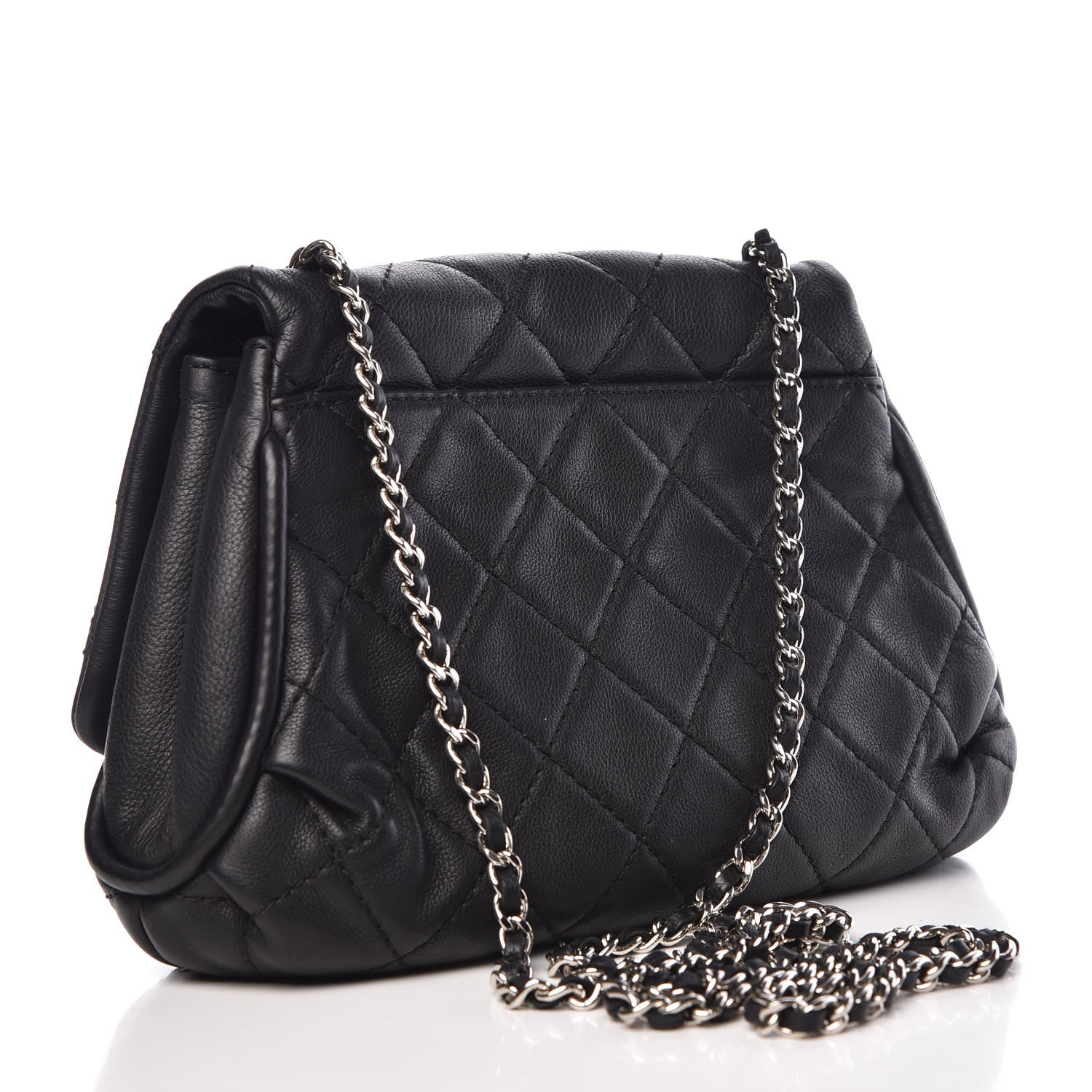 Chanel Grained Calfskin Single Flap Black 3 of 9