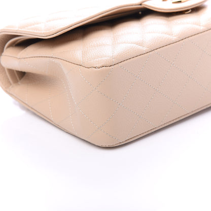 Chanel Caviar Quilted Medium Double Flap Beige 6 of 11