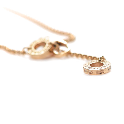 Bulgari 18K Rose Gold Cermet Small B.Zero1 Pendant Necklace 6 of 8