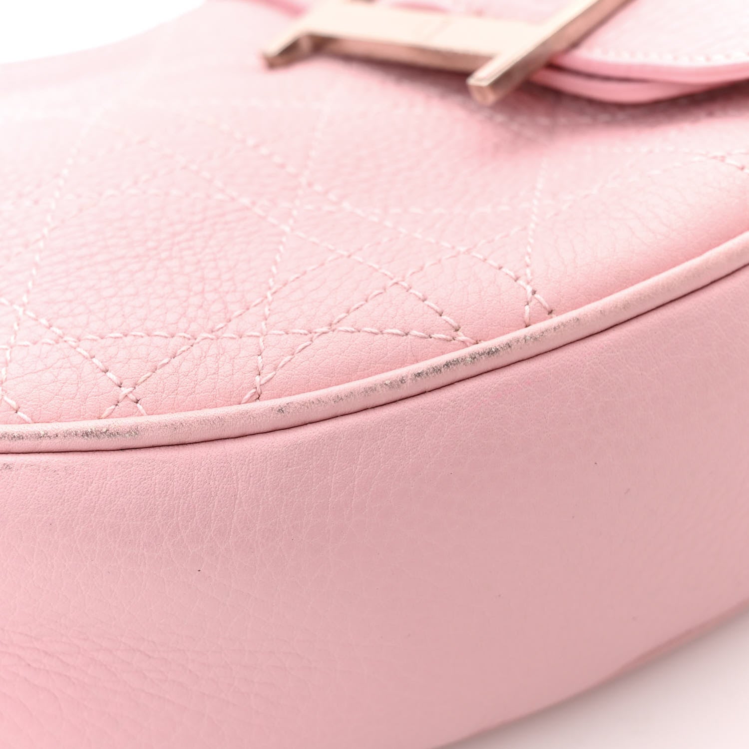 Christian Dior Grained Calfskin Cannage Hobo Pink 11 of 17
