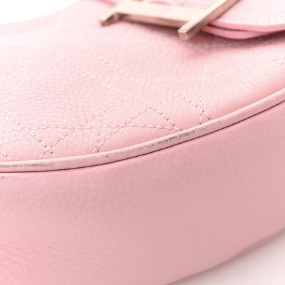 Christian Dior Grained Calfskin Cannage Hobo Pink 11 of 17
