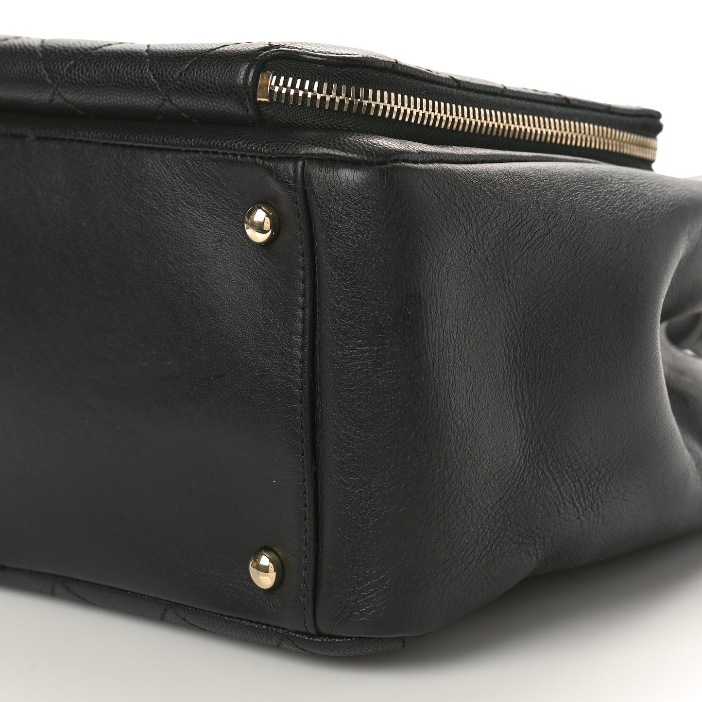 Caviar Quilted Small Business Affinity Shopping Bag Black