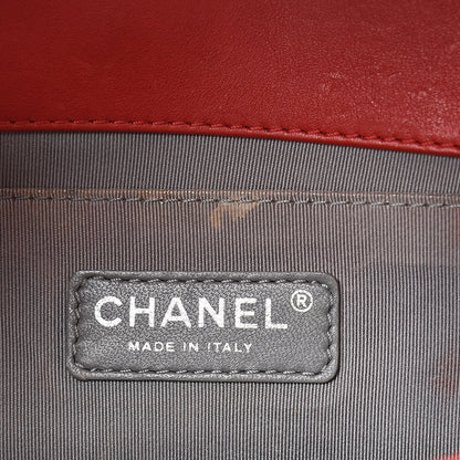 Chanel Calfskin Quilted Double Stitch Medium Boy Flap Red 6 of 21