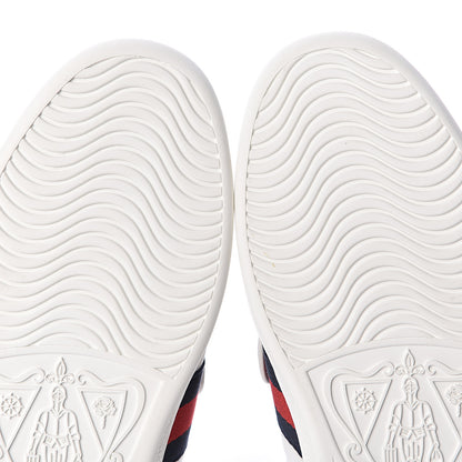 Gucci Calfskin Ayers Web Blind for Love Embroidered Womens Ace Sneakers 41 White 9 of 10