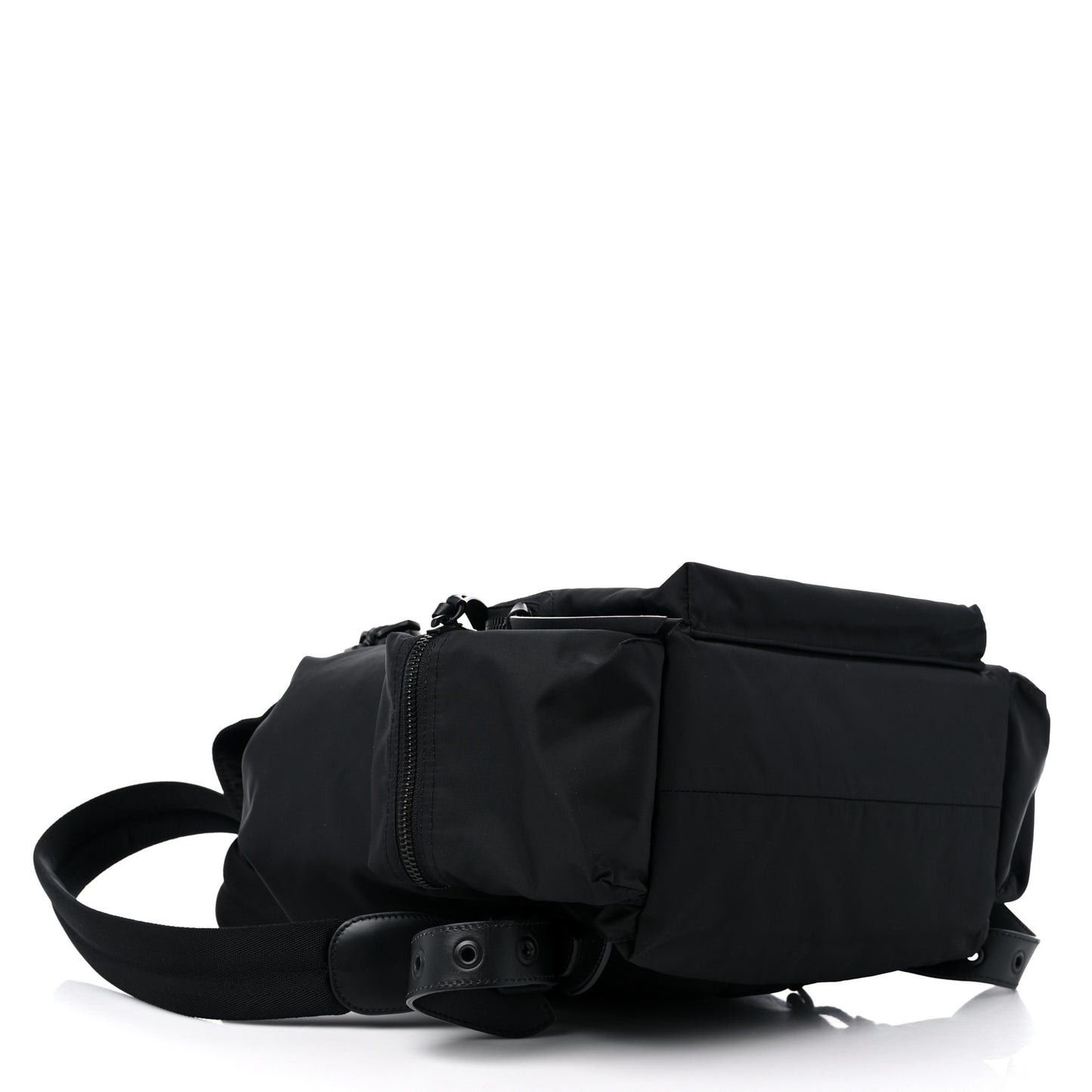 Technical Nylon Large Rucksack Backpack Black