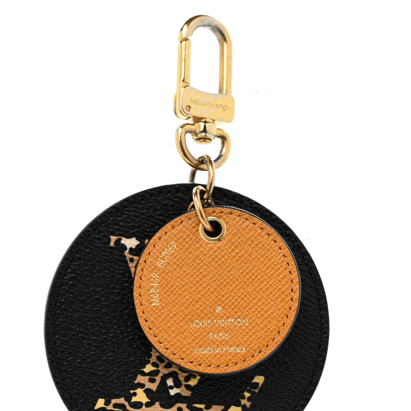 Monogram Giant Jungle Bag Charm Key Holder Black