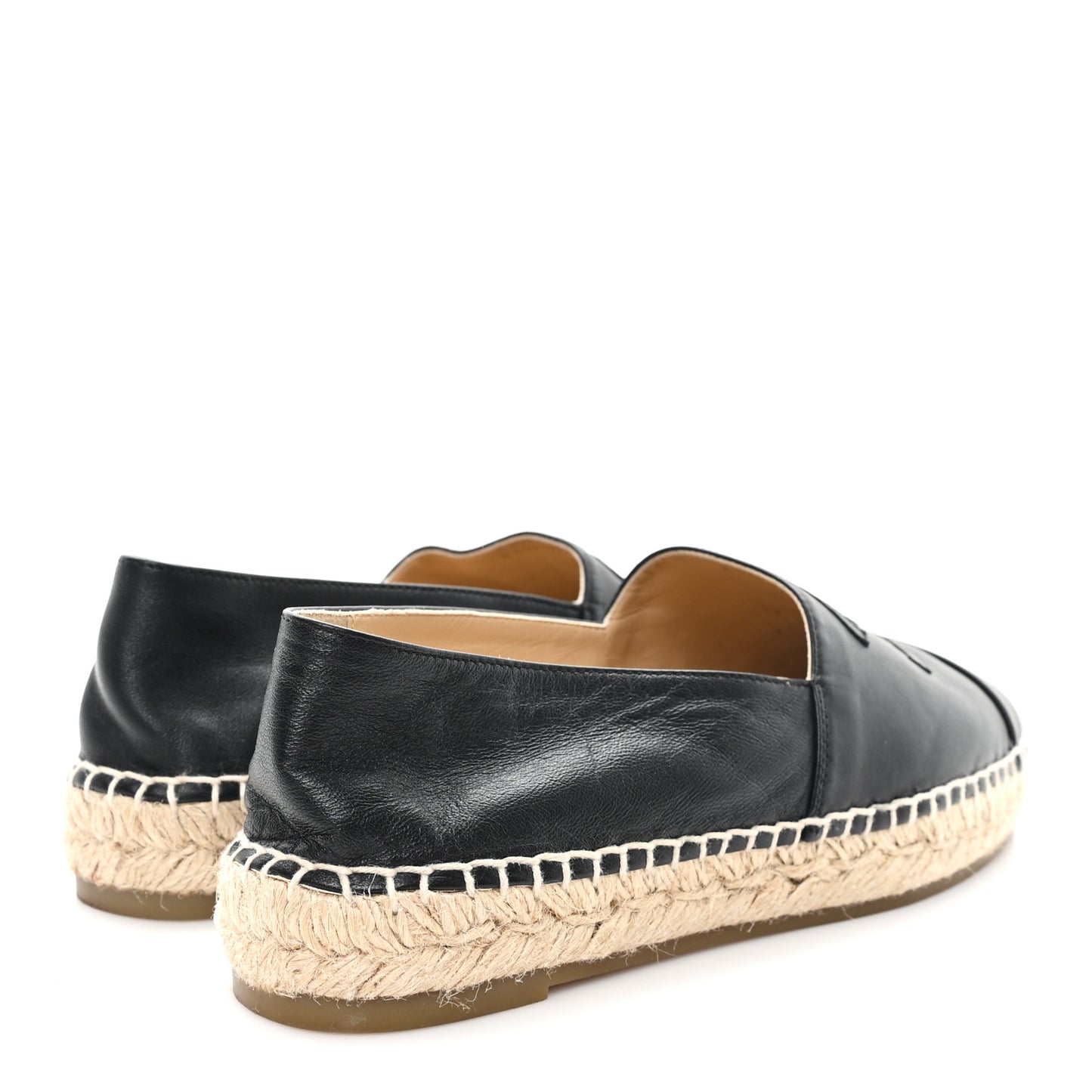 Lambskin CC Espadrilles 39 Black