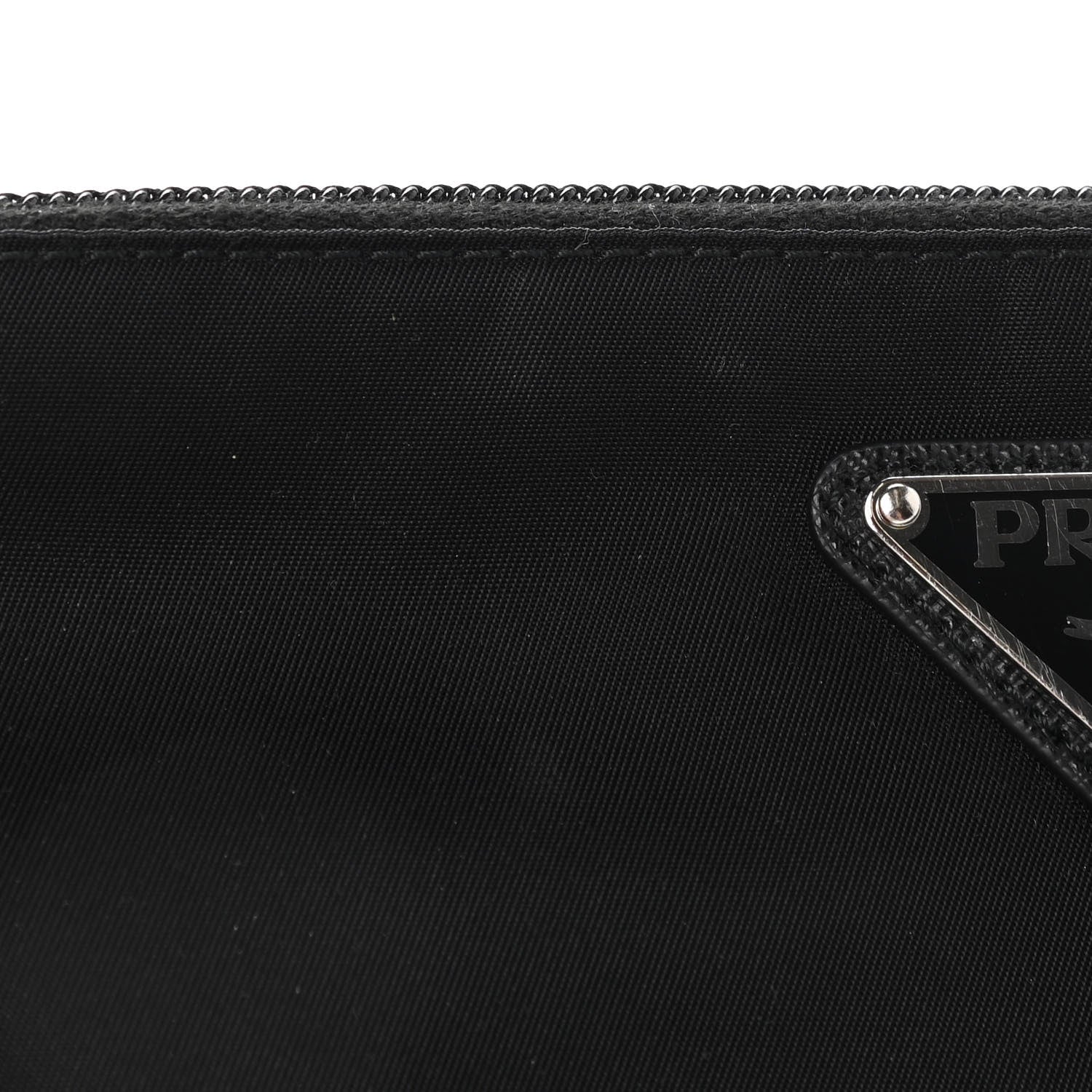 Prada Re-Nylon Saffiano Pouch Wristlet Black 9 of 9