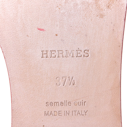 Hermes Box Calfskin Oran Sandals 37.5 8 of 10