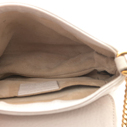 Gucci Pebbled Calfskin Small 1973 Chain Shoulder Bag Off White 4 of 9