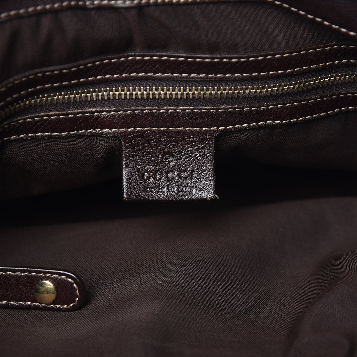 Calfskin Medium Britt Tote Dark Brown