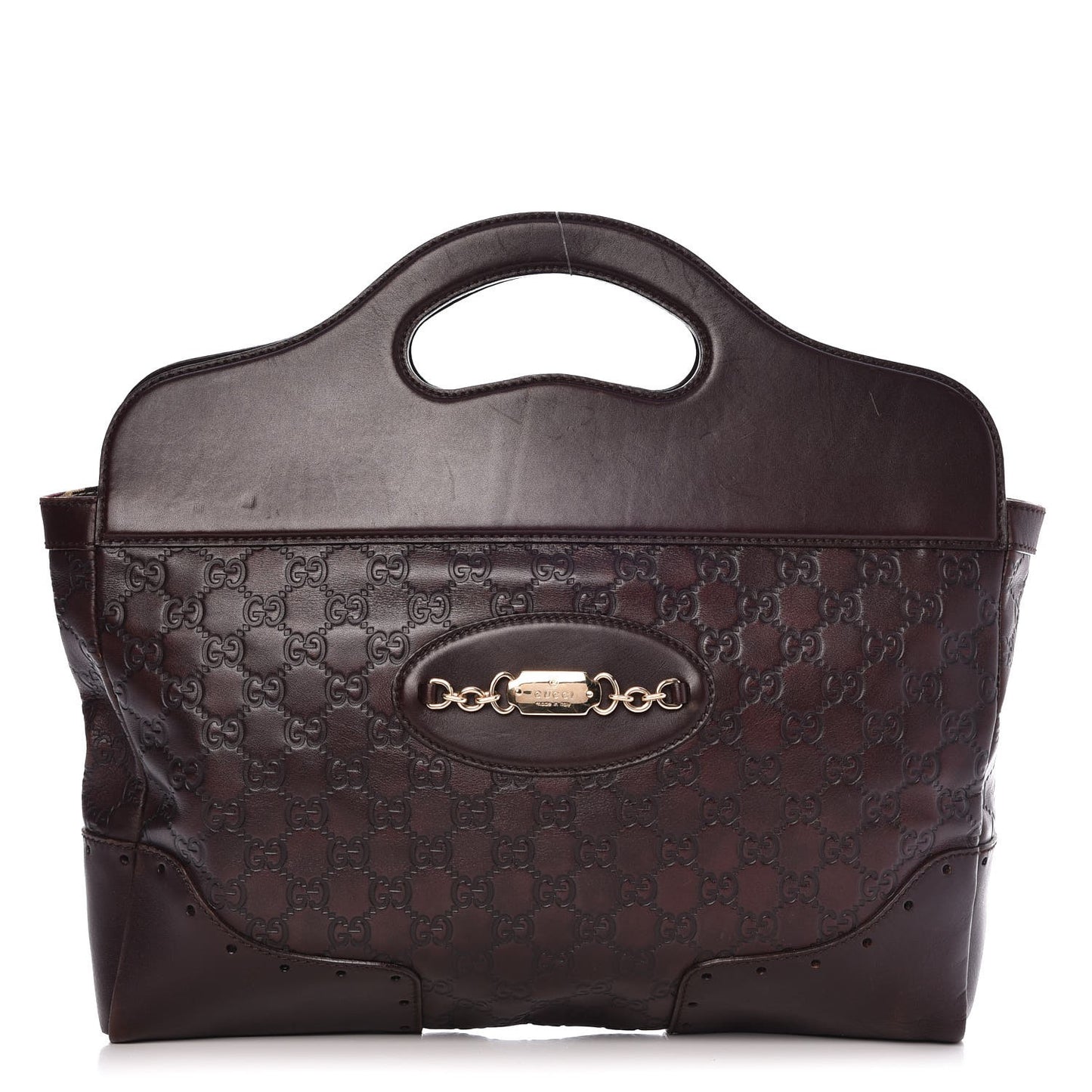 Guccissima Medium Punch Top Handle Tote Brown