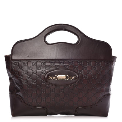 Gucci Guccissima Medium Punch Top Handle Tote Brown 1 of 12