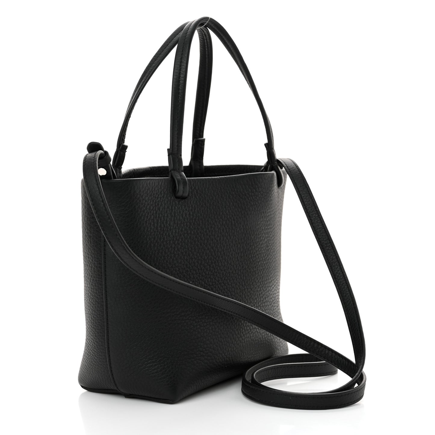 Grained Calfskin Small Park Tote Black