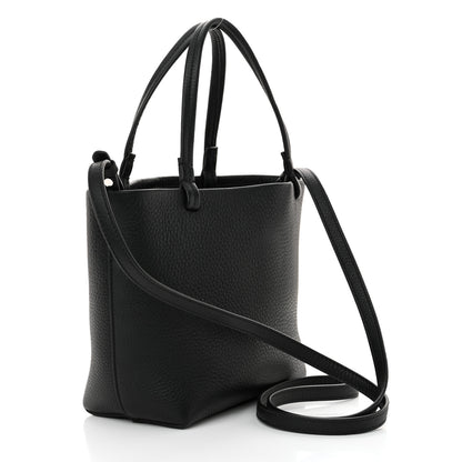 The Row Grained Calfskin Small Park Tote Black 3 of 11