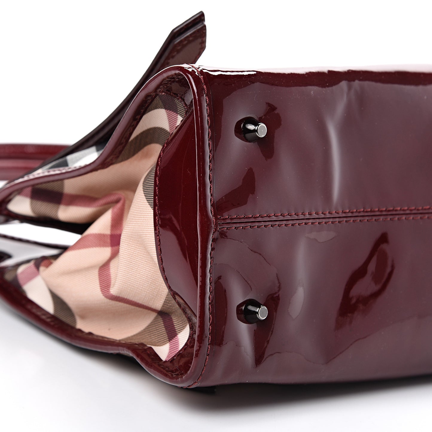 Patent Supernova Check Ashmore Tote Red
