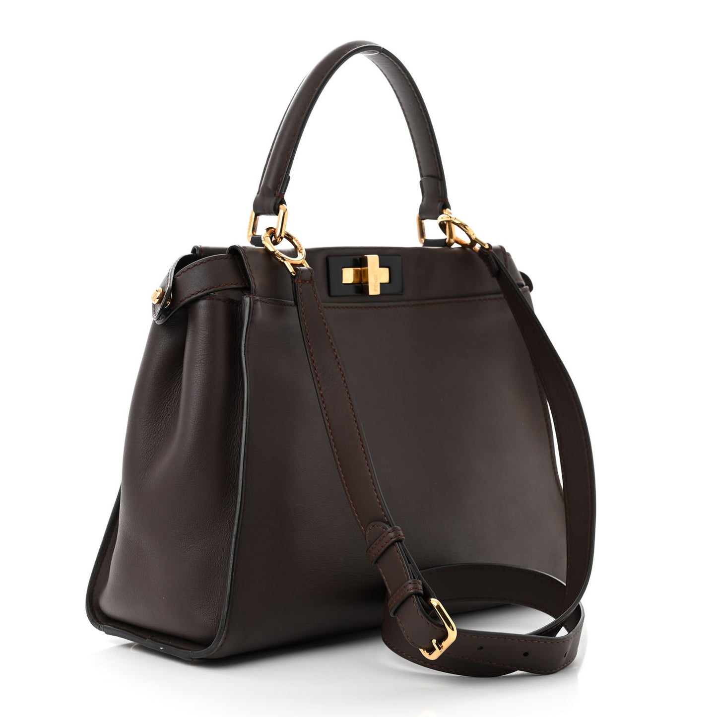 Vitello Seta Shiny Nappa Medium Peekaboo Iconic Satchel Moresco Rosa Doll