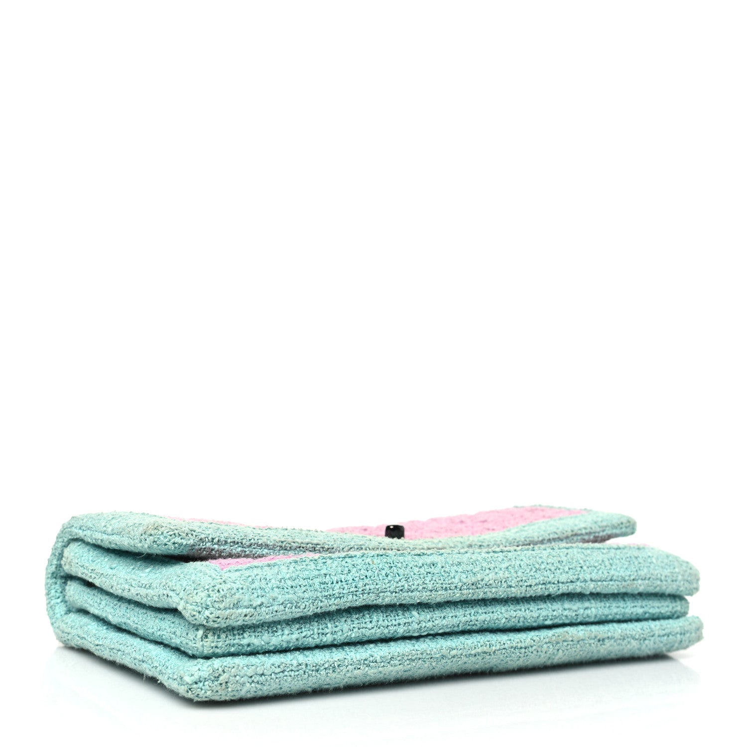 Chanel Tweed Quilted Flap Pink Blue 4 of 14