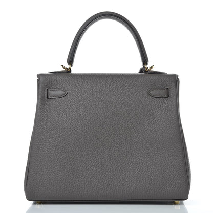 Hermes Togo Kelly Retourne 25 Etain 3 of 32