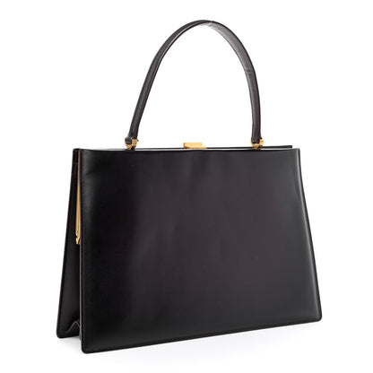 Celine Patina Box Calfskin Medium Clasp Bag Velvet 3 of 11