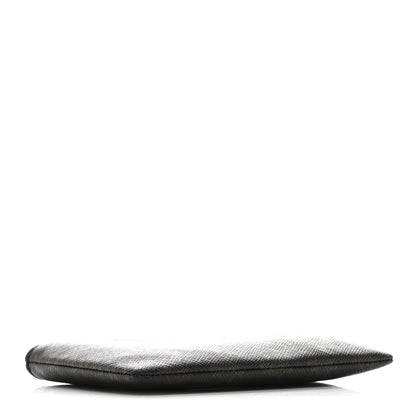 Celine Triomphe Canvas Coin and Card Pouch With Hook Black 5 of 10
