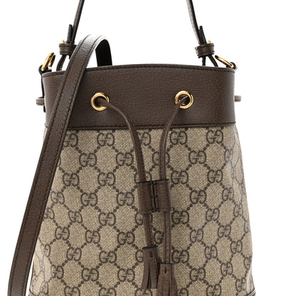 Gucci GG Supreme Monogram Web Small Ophidia Bucket Bag Brown 8 of 14