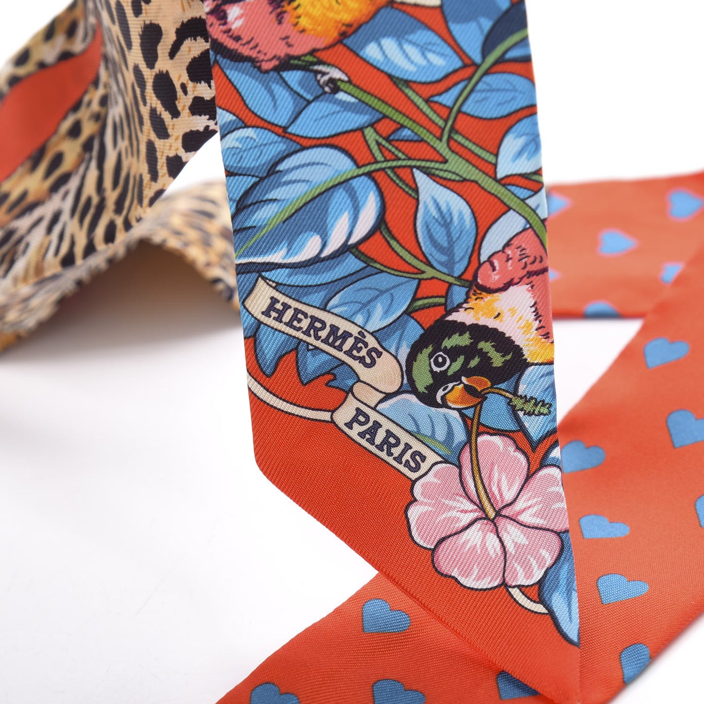 Silk Jungle Love Love Twilly Orange Bleu Brun