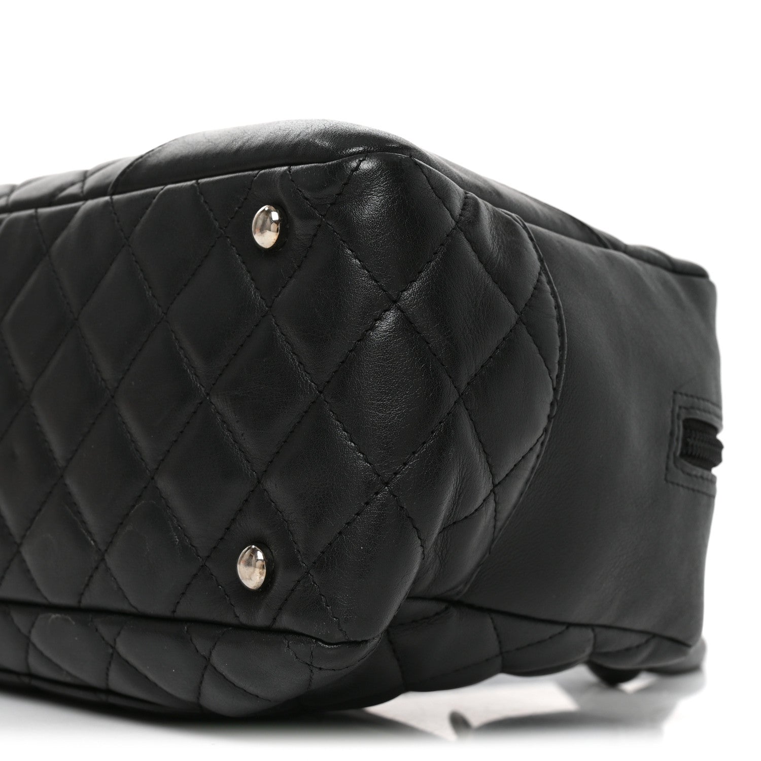 Chanel Calfskin Quilted Large Cambon Bowler Black 10 of 11
