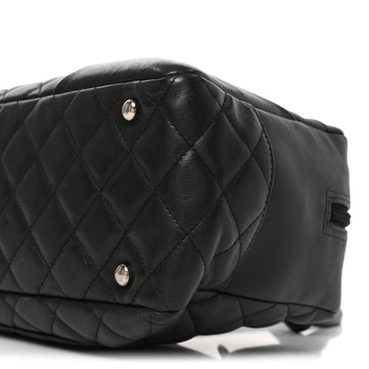 Chanel Calfskin Quilted Large Cambon Bowler Black 10 of 11