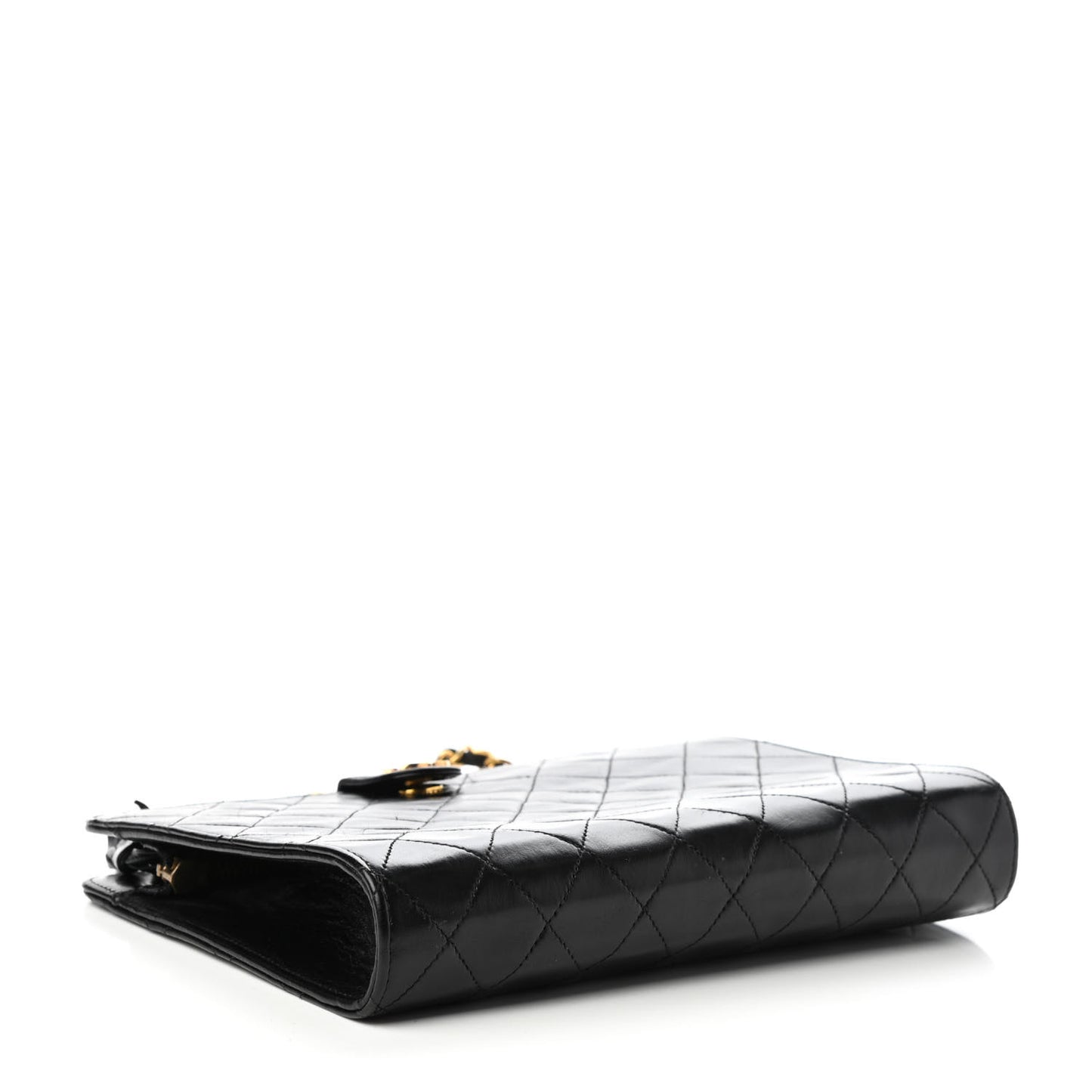 Lambskin Quilted Shoulder Bag Black