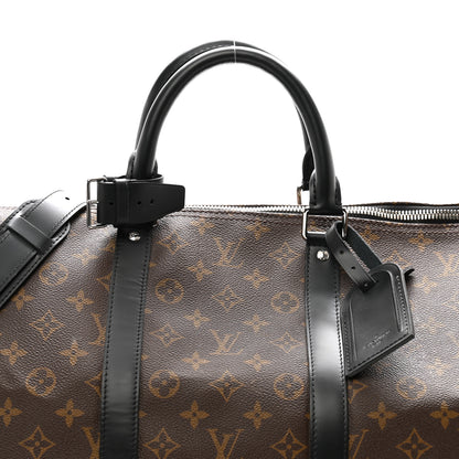 Louis Vuitton Monogram Macassar Keepall Bandouliere 55 7 of 13