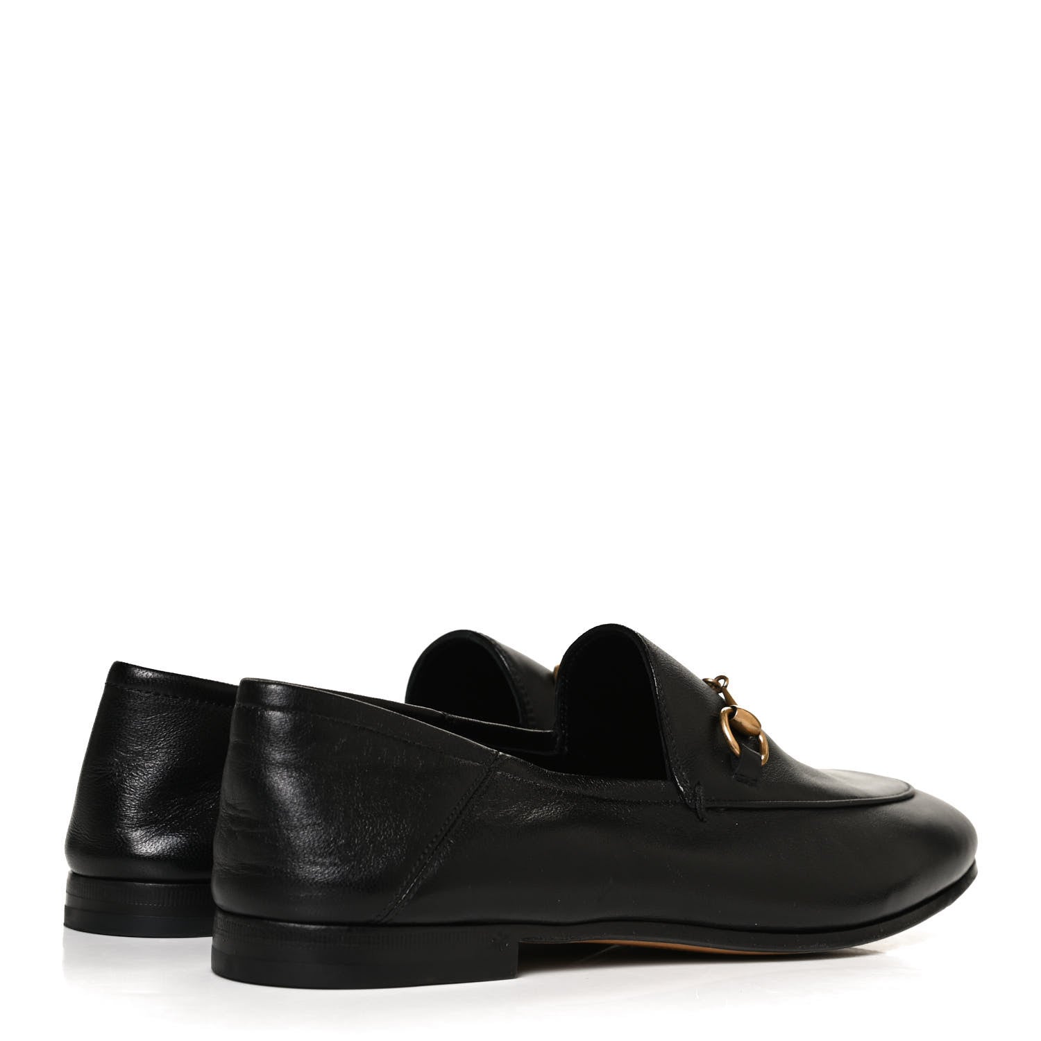Gucci Lambskin Womens Brixton Horsebit Loafers 38.5 Black 4 of 10