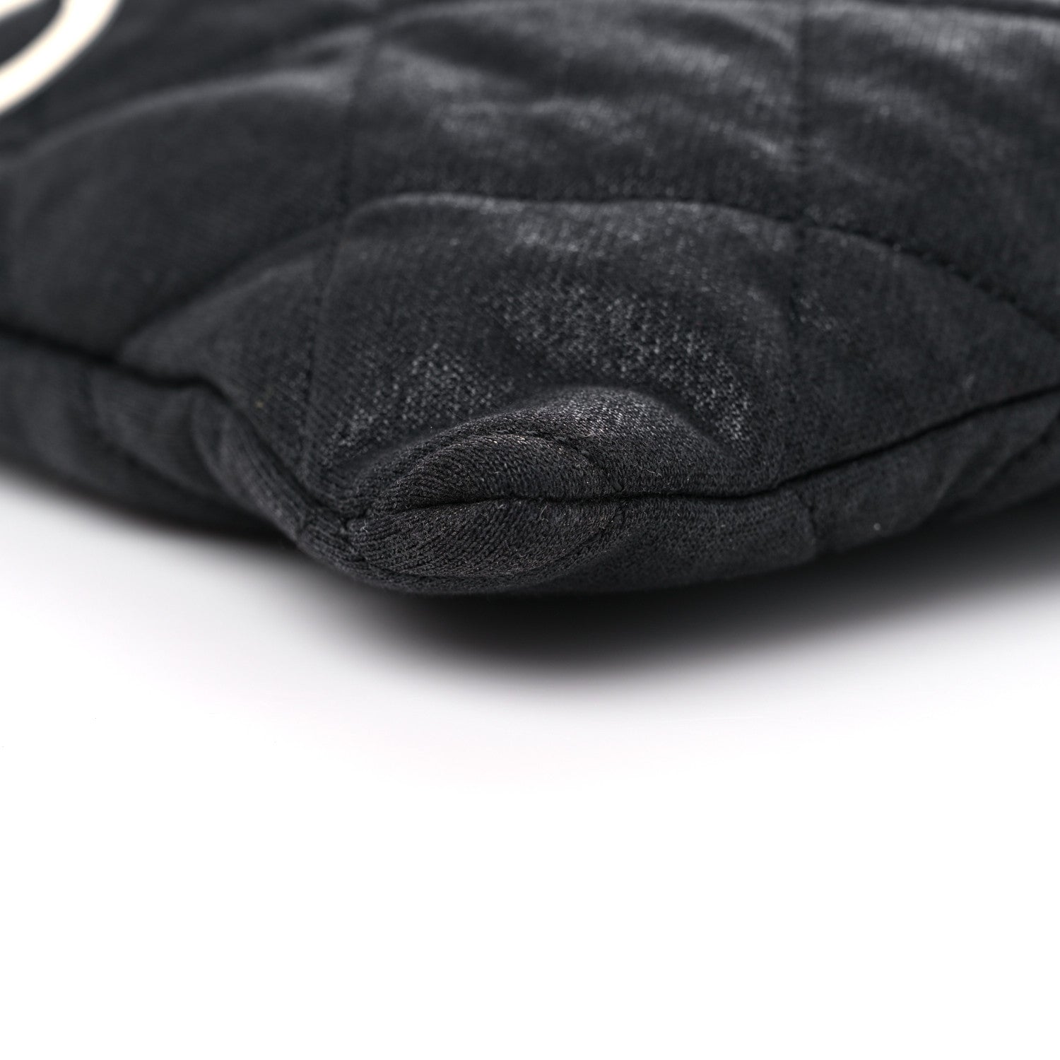 Chanel Jersey Quilted LA Cabas Bag Black Red 8 of 12