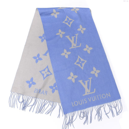 Louis Vuitton Cashmere Monogram Reykjavik Scarf Denim 2 of 3