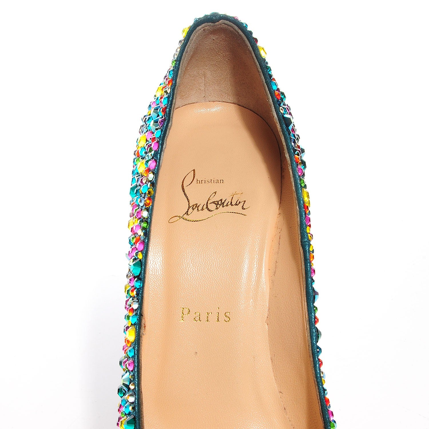Christian Louboutin Crystal Suede Burma Daffodile Strass 160 Pumps 39 Multicolor 6 of 6
