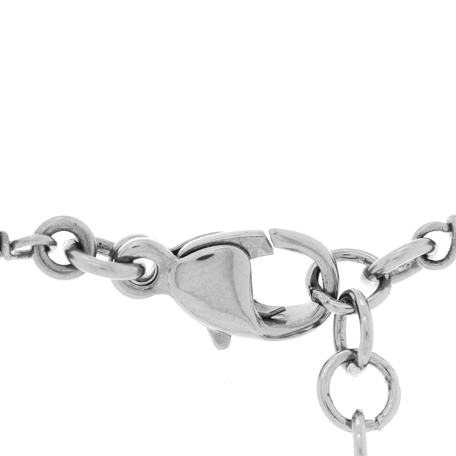 Chanel Pearl Beaded Enamel CC Coco Long Necklace Silver 5 of 6