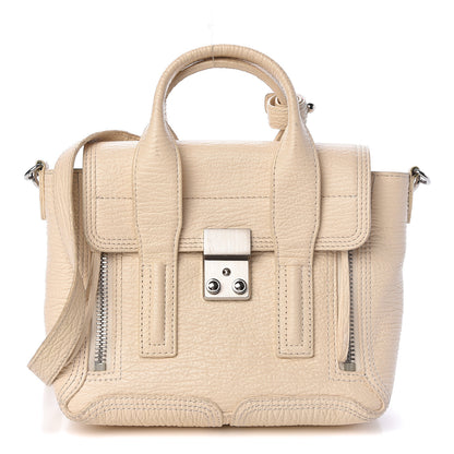 3.1 Phillip Lim 3.1 Textured Calfskin Mini Pashli Satchel Milk 1 of 17