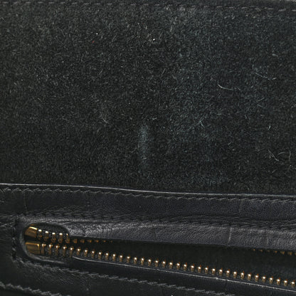 Celine Calfskin Crocodile Embossed Medium Phantom Luggage Black 15 of 15