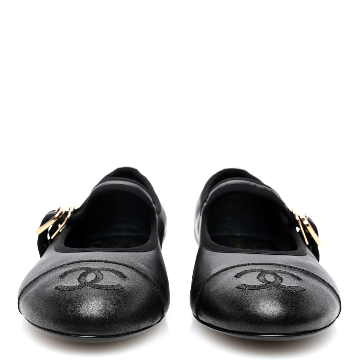 Chanel Lambskin Mary Jane Flats 39 Black 2 of 9