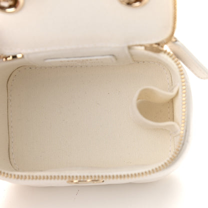Chanel Lambskin Quilted My Chanel Lady Vanity Case With Chain White 5 of 10