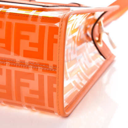Fendi TPU FF Vitello Century Plexiglass Small Runaway Shopper Tote Aranciata 10 of 10