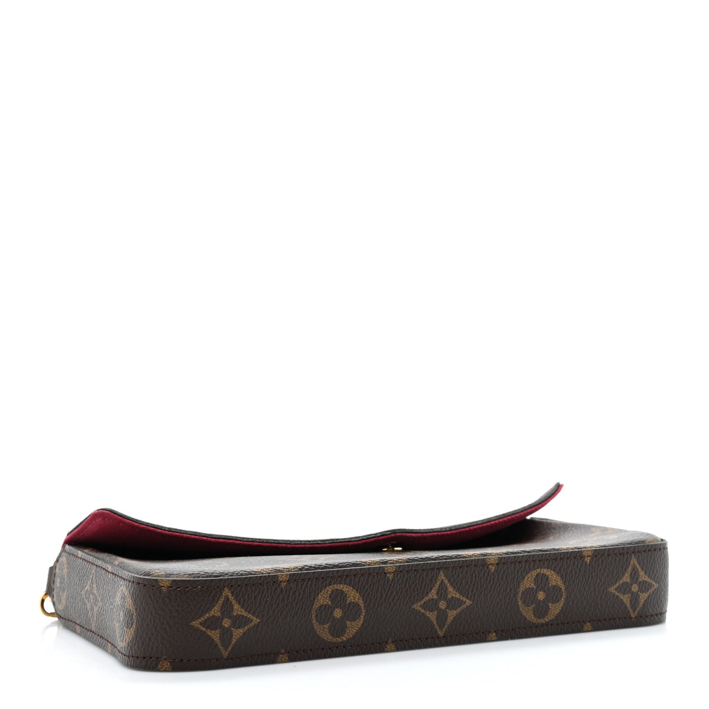 Monogram Pochette Felicie Chain Wallet Fuchsia