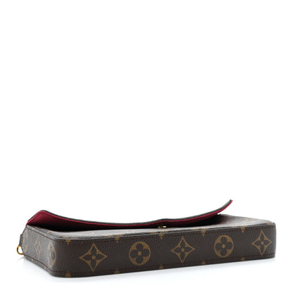 Louis Vuitton Monogram Pochette Felicie Chain Wallet Fuchsia 4 of 14