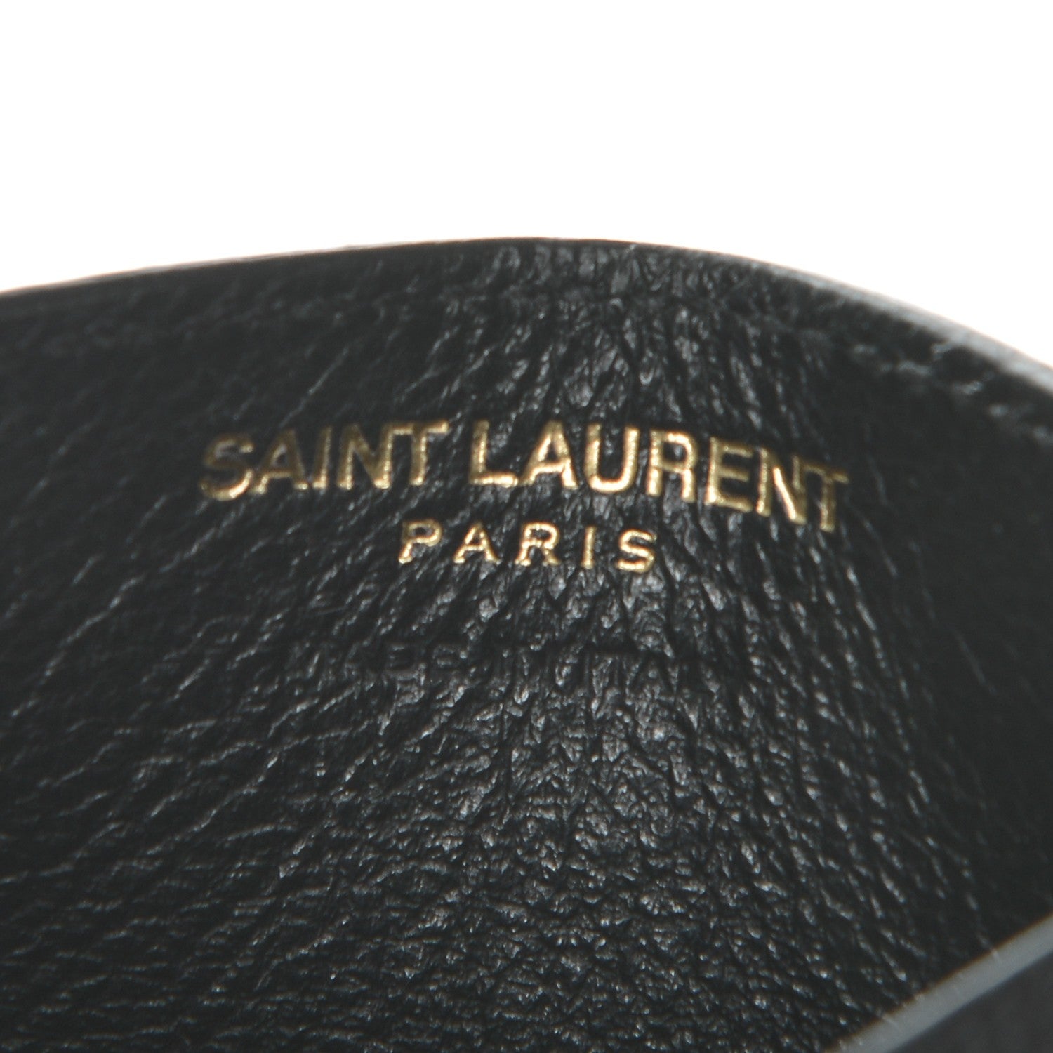 Saint Laurent Grain De Poudre Matelasse Chevron Monogram Credit Card Case Black 6 of 6