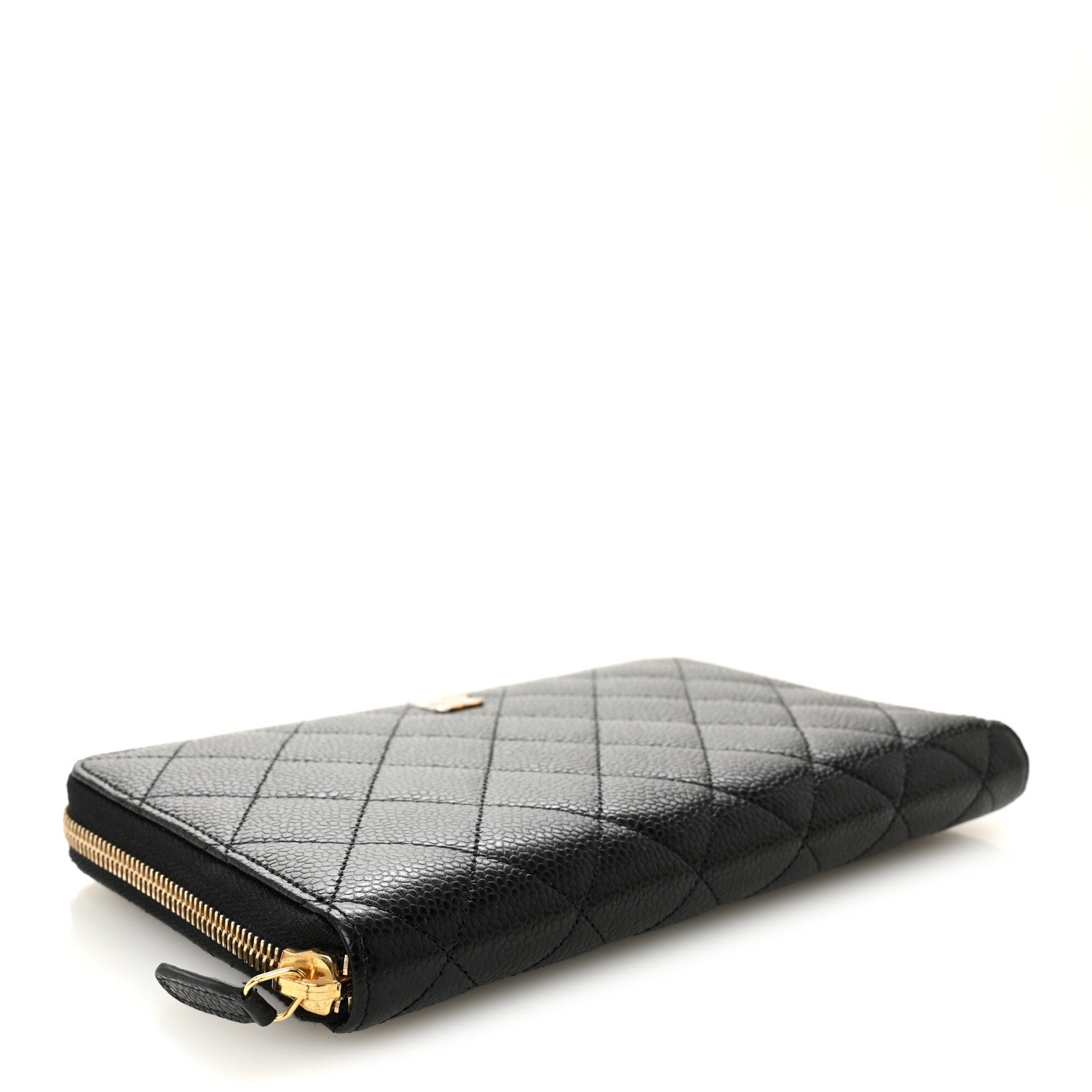 Chanel Caviar Quilted Large Zip Around Organizer Wallet Black 4 of 9