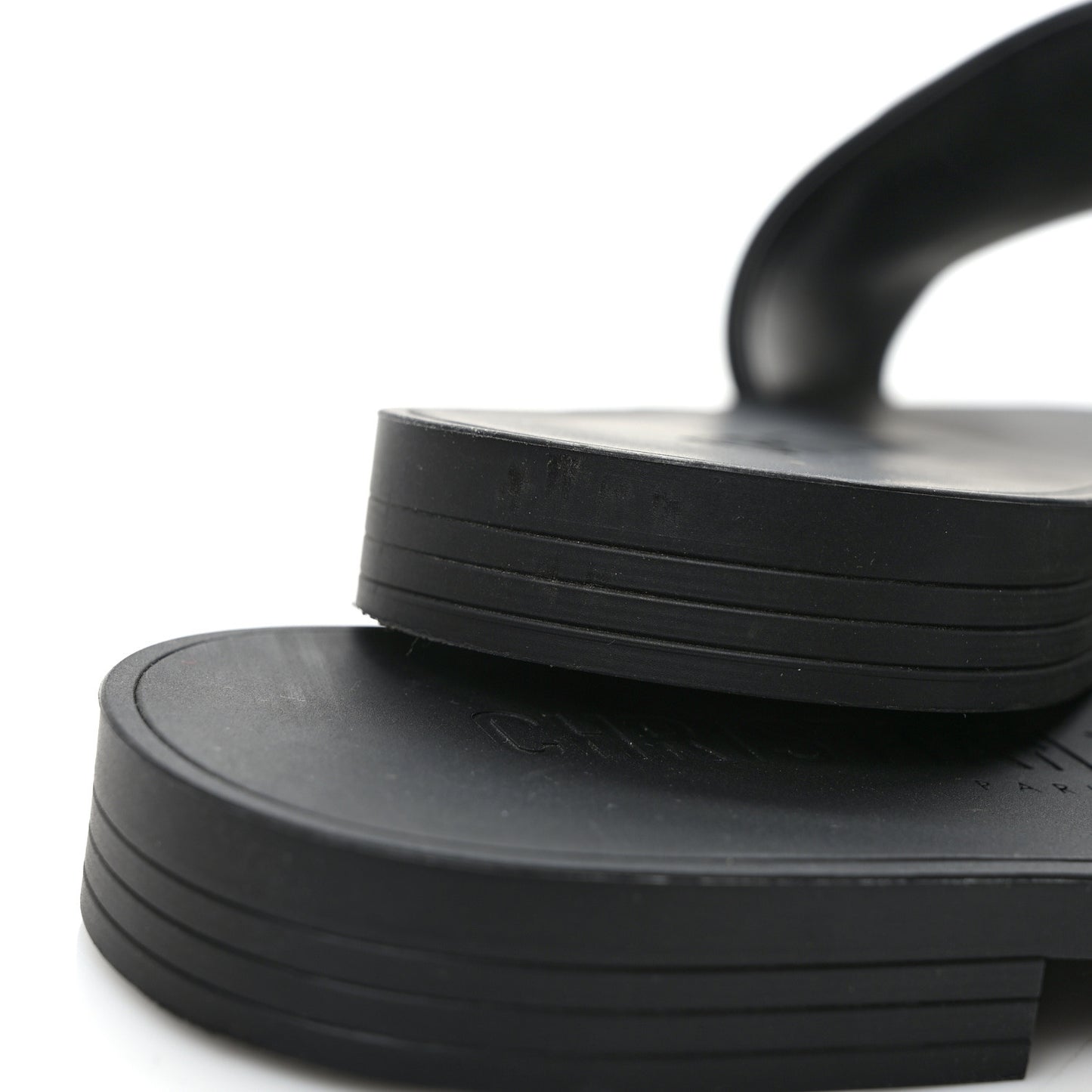 Calfskin Dio(r)evolution 10mm Slide Sandals 39 Black